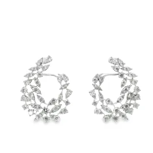 Fancy Cut Front Facing Diamond Earrings