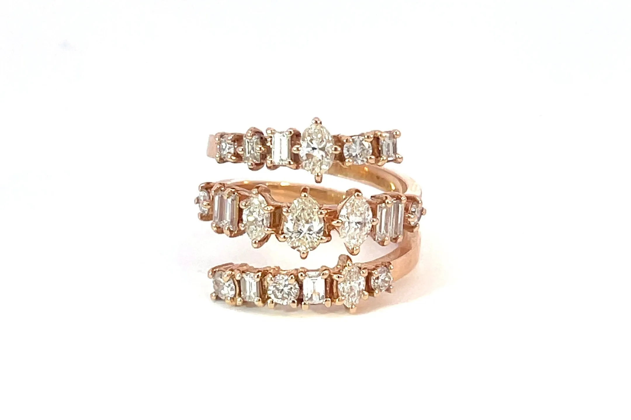 Fancy Cut Wrap-Around Diamond Ring