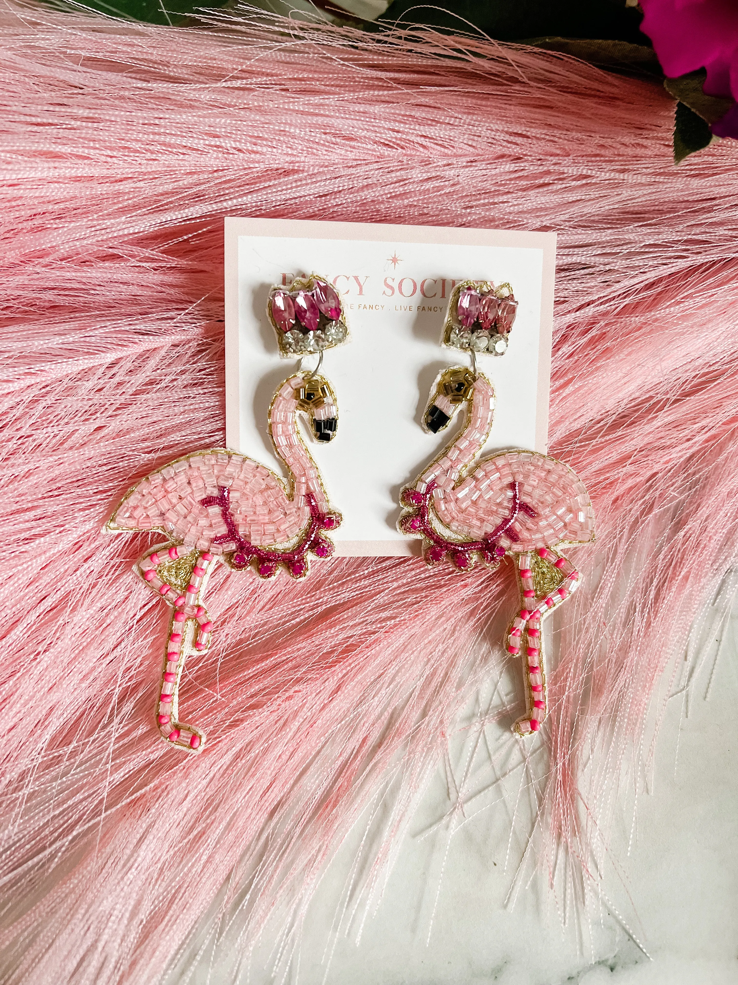 Fancy Flamingo Earrings