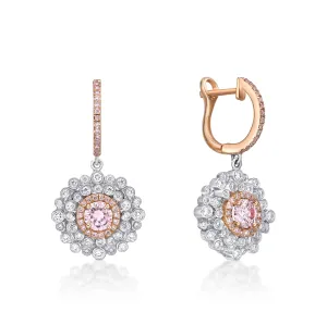 Fancy Pink Diamond Earrings