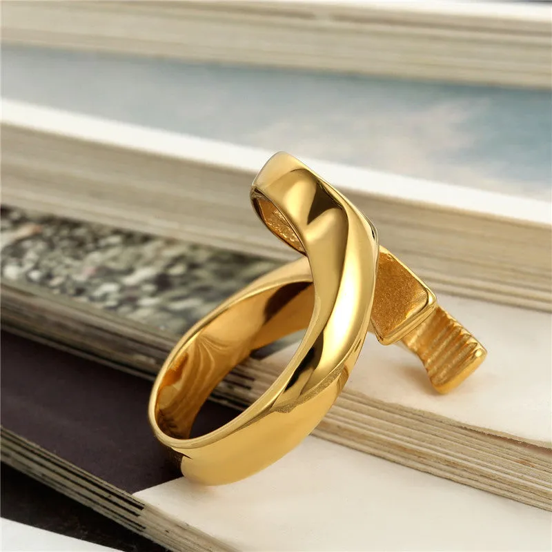 Fashion Cool Biker Mechanic Wrench Stainless Steel Mens Ring Punk Style Rings for men Size 8-13