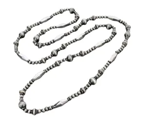 Fashion Navajo Pearls & Bead Necklace - 48"