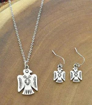 Fashion Silver Thunderbird Chain Necklace