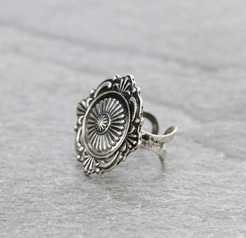 Fashion Western Concho Ring