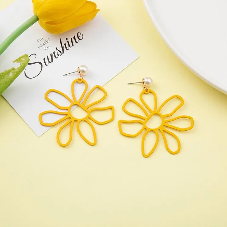 Fashion yellow earrings yc23111