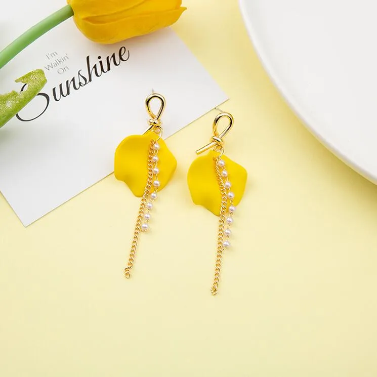 Fashion yellow earrings yc23111