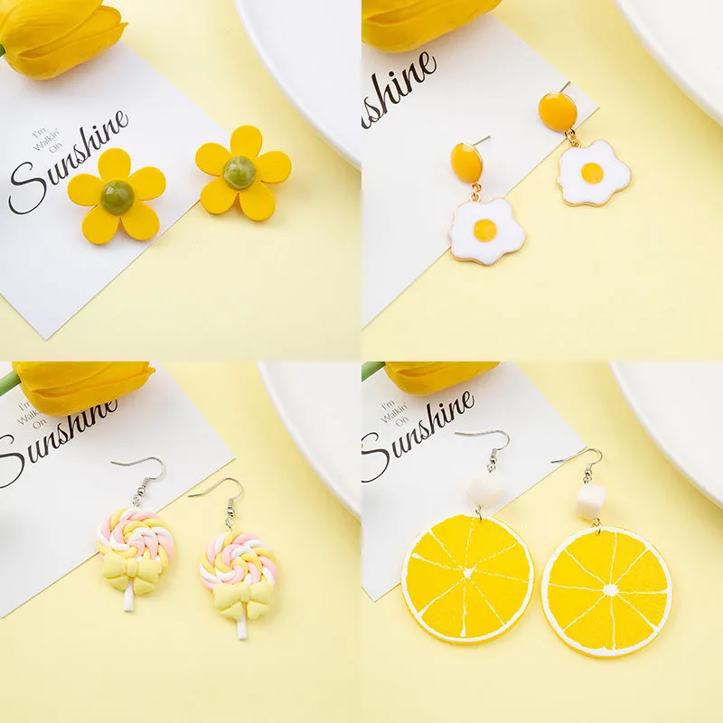 Fashion yellow earrings yc23111