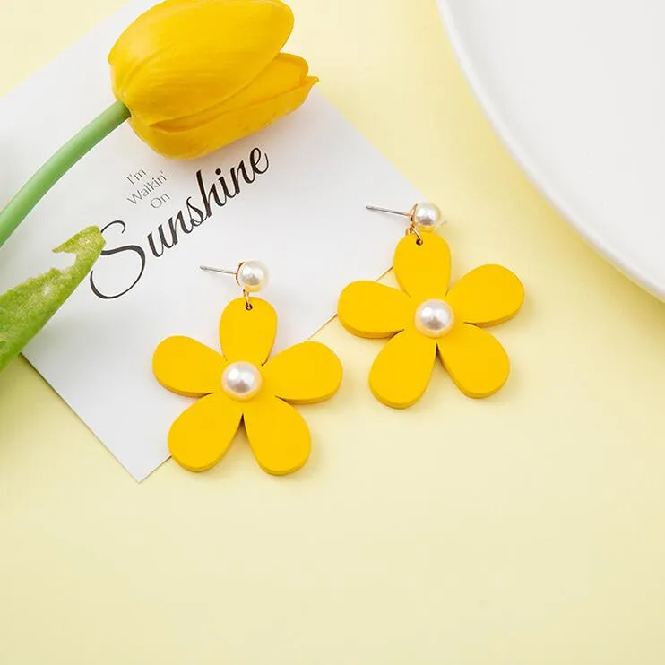 Fashion yellow earrings yc23111