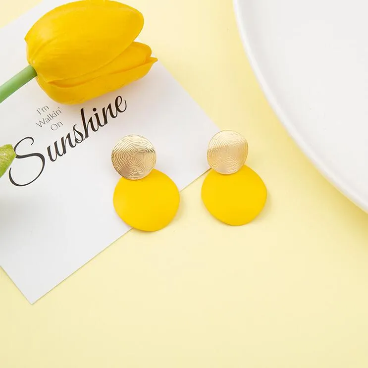 Fashion yellow earrings yc23111