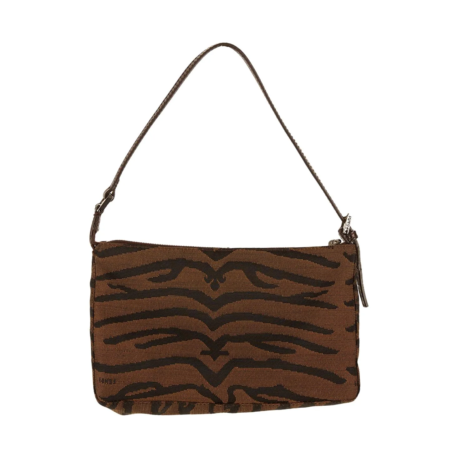 Fendi Brown Animal Print Shoulder Bag