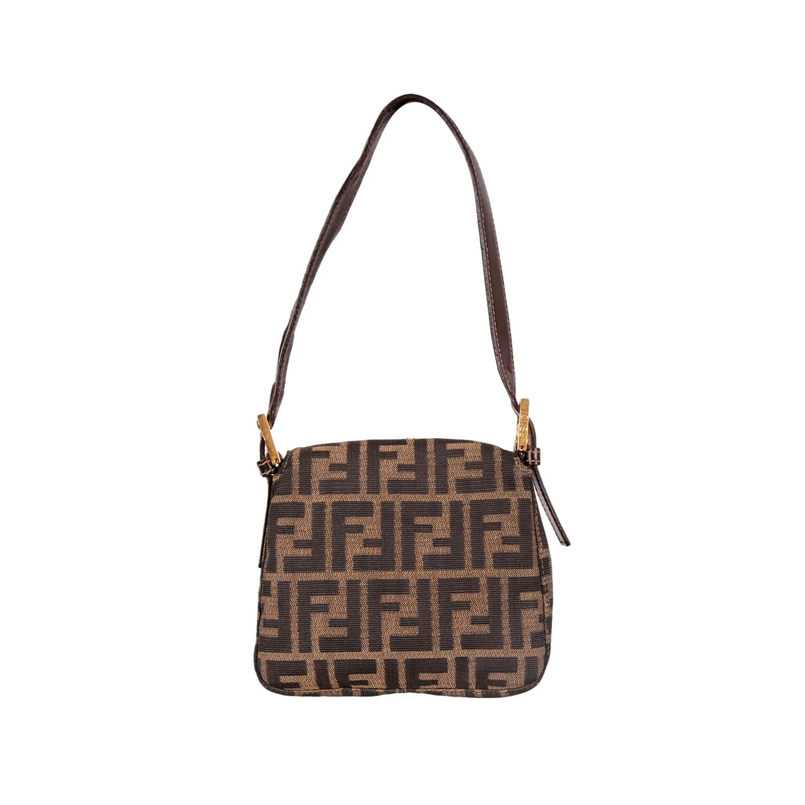 Fendi Brown Logo Mini Baguette