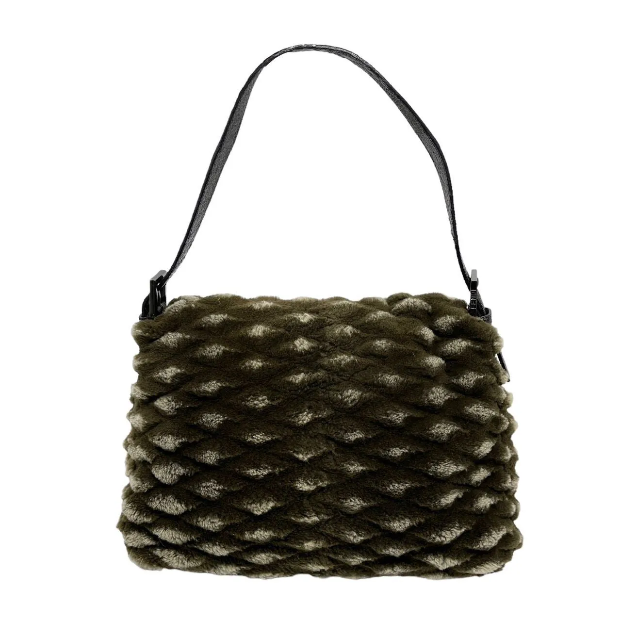 Fendi Green Fur Mama Baguette