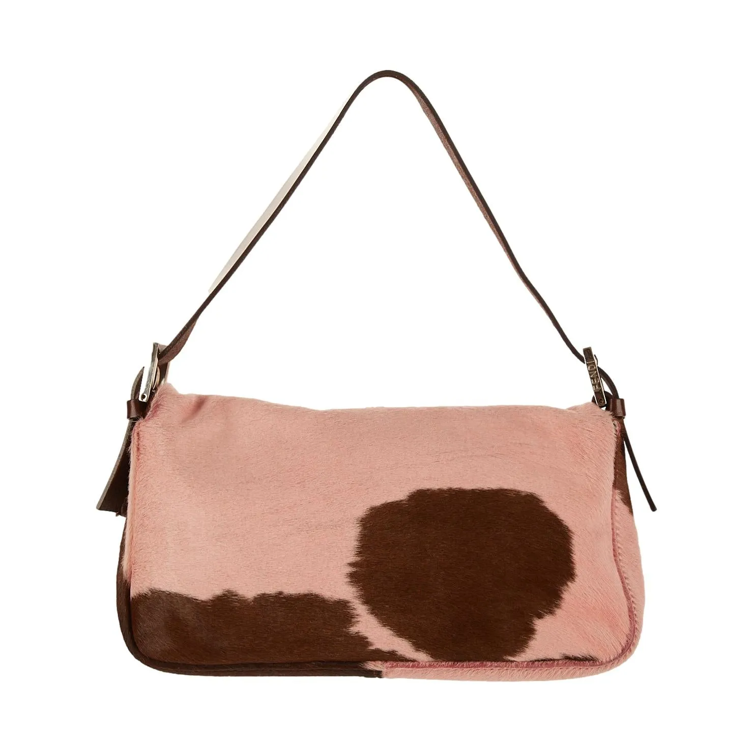 Fendi Pink Cowprint Baguette