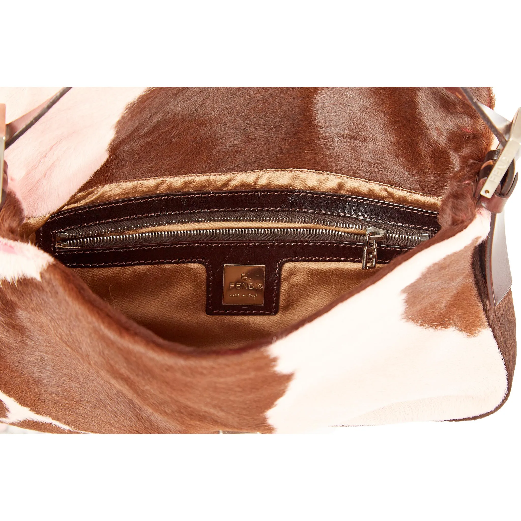 Fendi Pink Cowprint Baguette