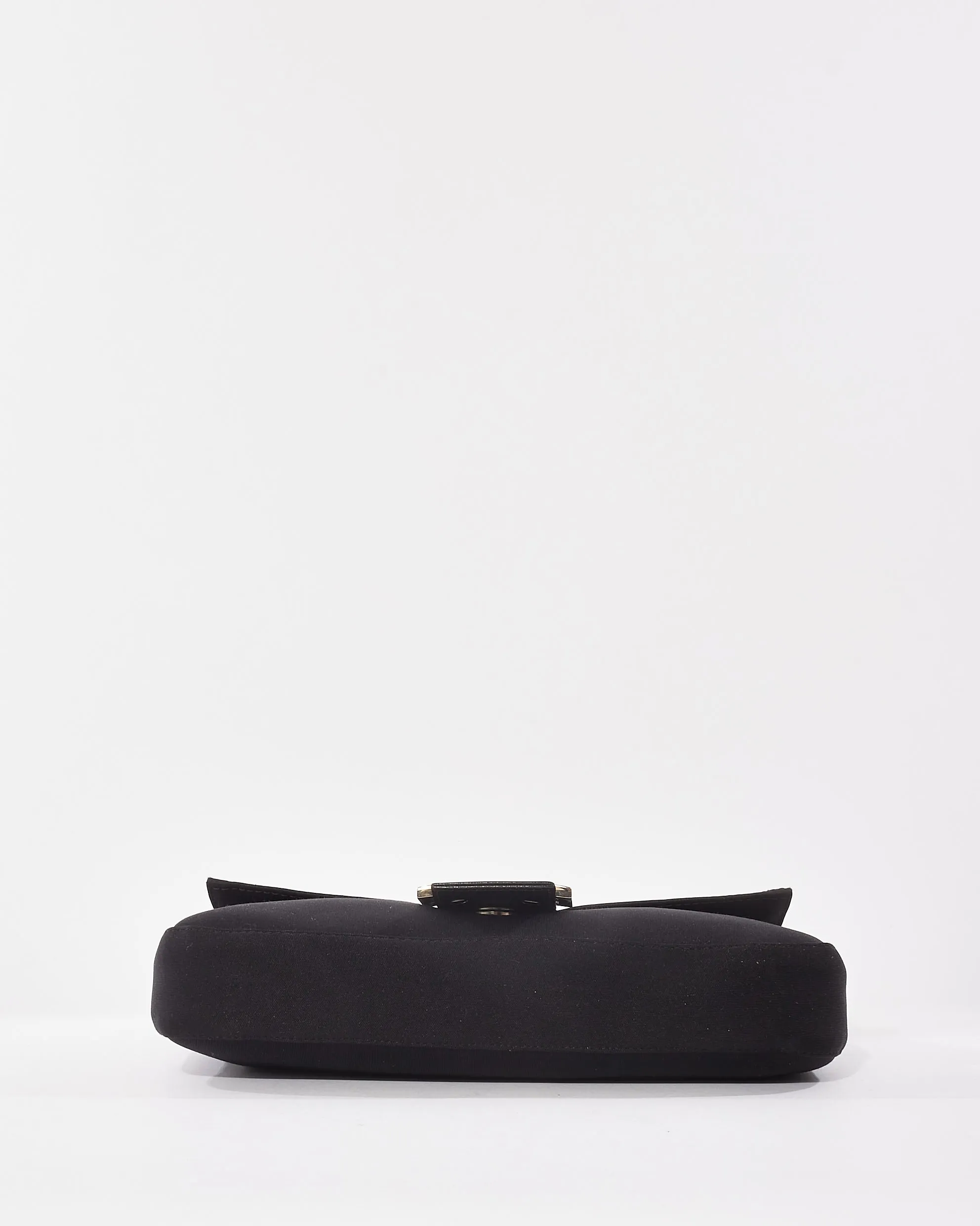 Fendi Vintage Black Neoprene Baguette Shoulder Bag