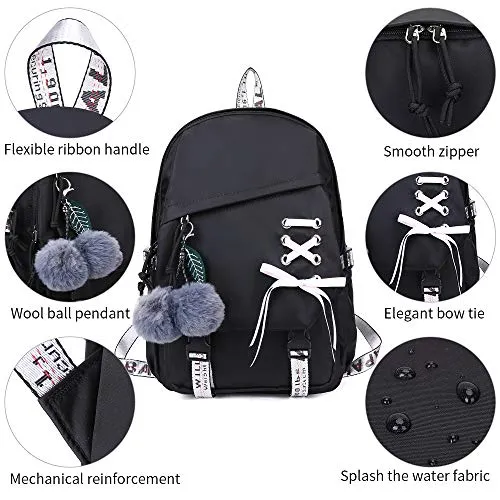 FENGDONG Kids Girls Bookbag