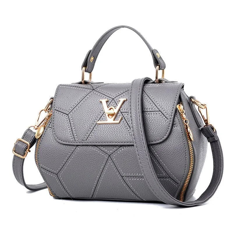Flap V Brand Womens Bag Luxury Leathe Handbags Shell thread Ladies Clutch Designer Bag Sac A Main Femme Bolsas Women'sTote Purse