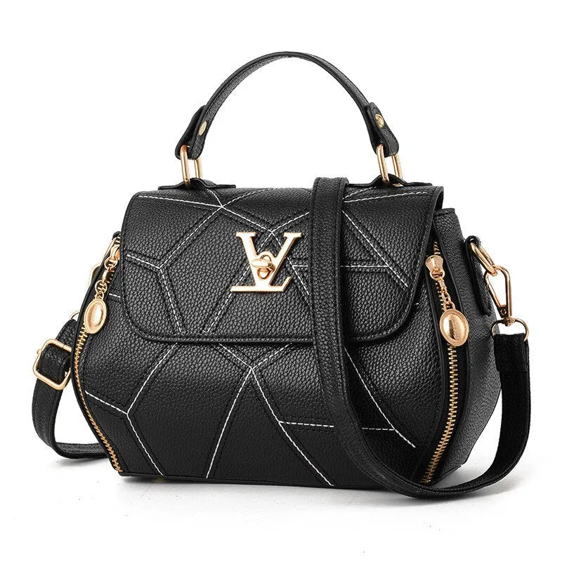 Flap V Brand Womens Bag Luxury Leathe Handbags Shell thread Ladies Clutch Designer Bag Sac A Main Femme Bolsas Women'sTote Purse