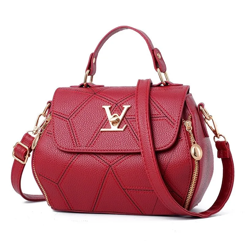 Flap V Brand Womens Bag Luxury Leathe Handbags Shell thread Ladies Clutch Designer Bag Sac A Main Femme Bolsas Women'sTote Purse