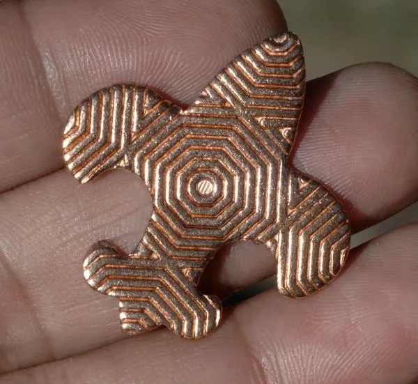 Fleur De Lis Charm 30mm x 27mm in Textured Patterns