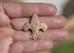 Fleur De Lis Charm 30mm x 27mm in Textured Patterns