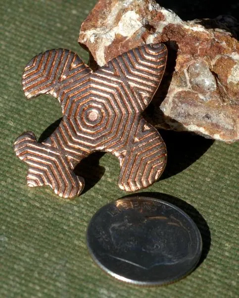 Fleur De Lis Charm 30mm x 27mm in Textured Patterns