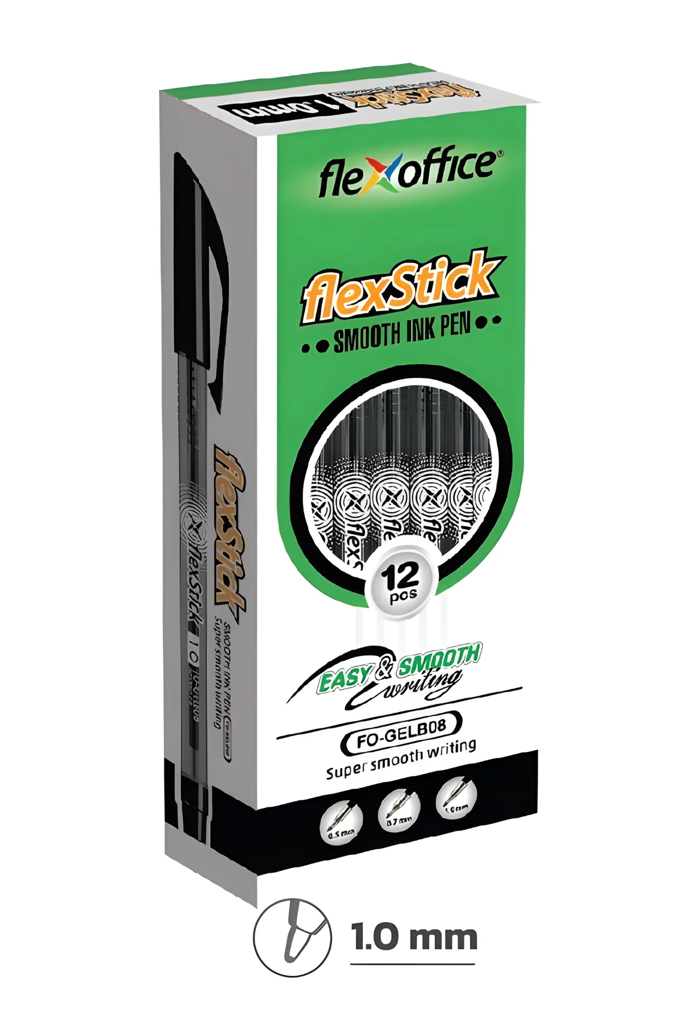FlexOffice Flexstick Ballpen FO-GELB08 1.0mm | 12pcs