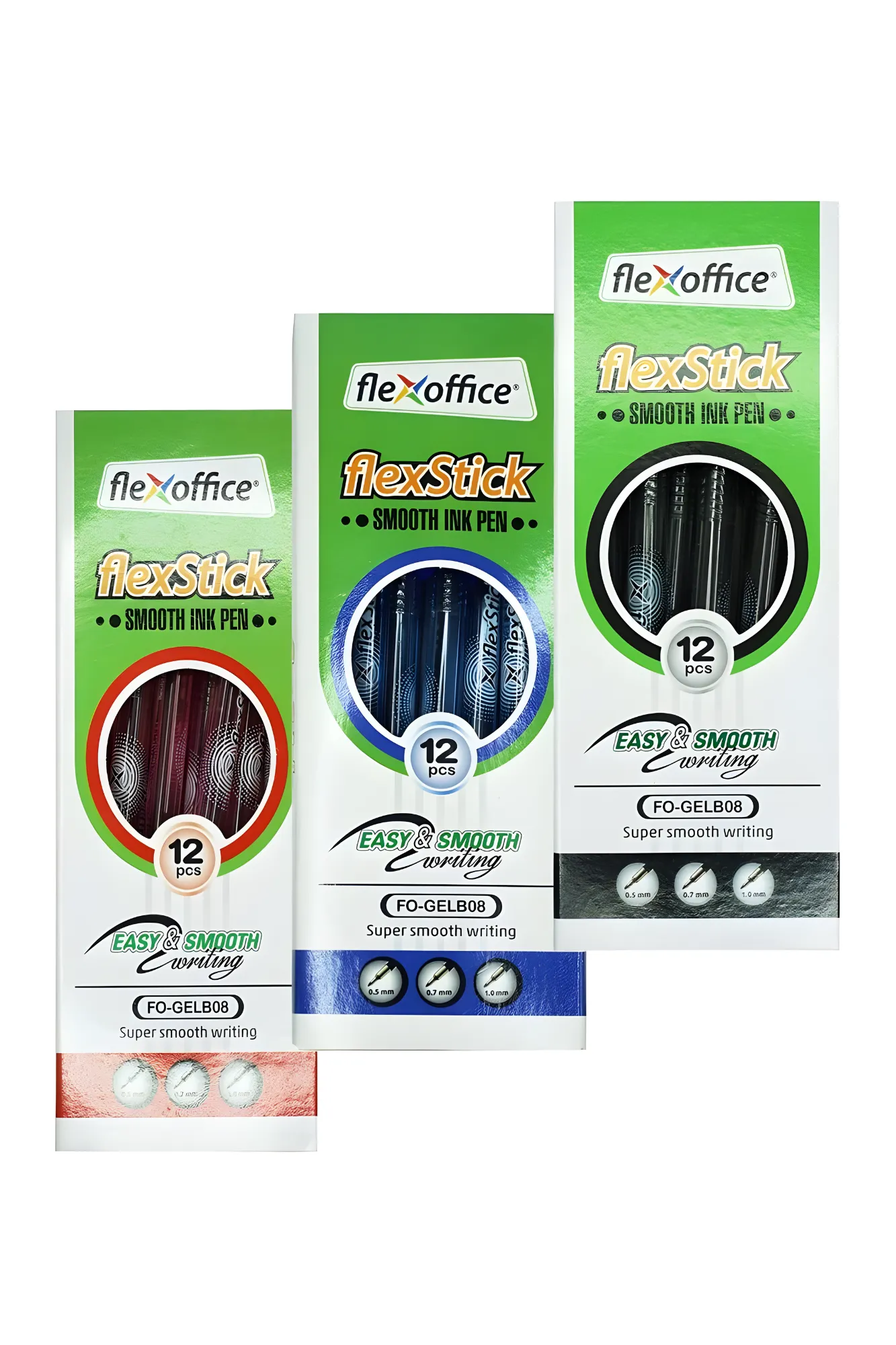 FlexOffice Flexstick Ballpen FO-GELB08 1.0mm | 12pcs