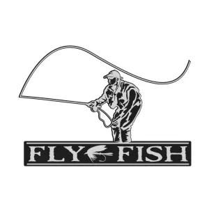 FLY FISH DECAL By Upstream Images