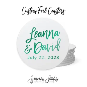 Foiled Wedding Coaster #43