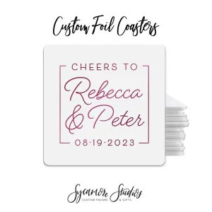 Foiled Wedding Coaster #54 - Cheers