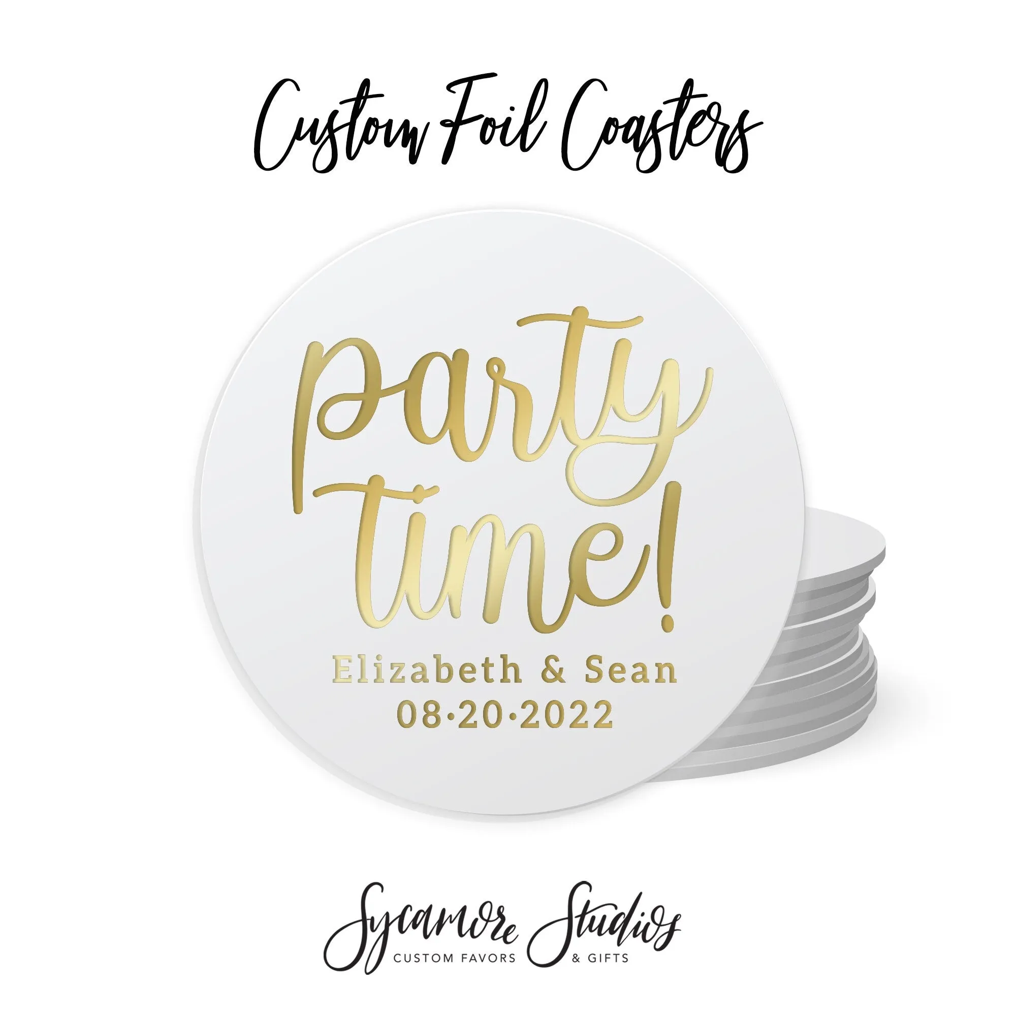Foiled Wedding Coaster #56 - Party Time