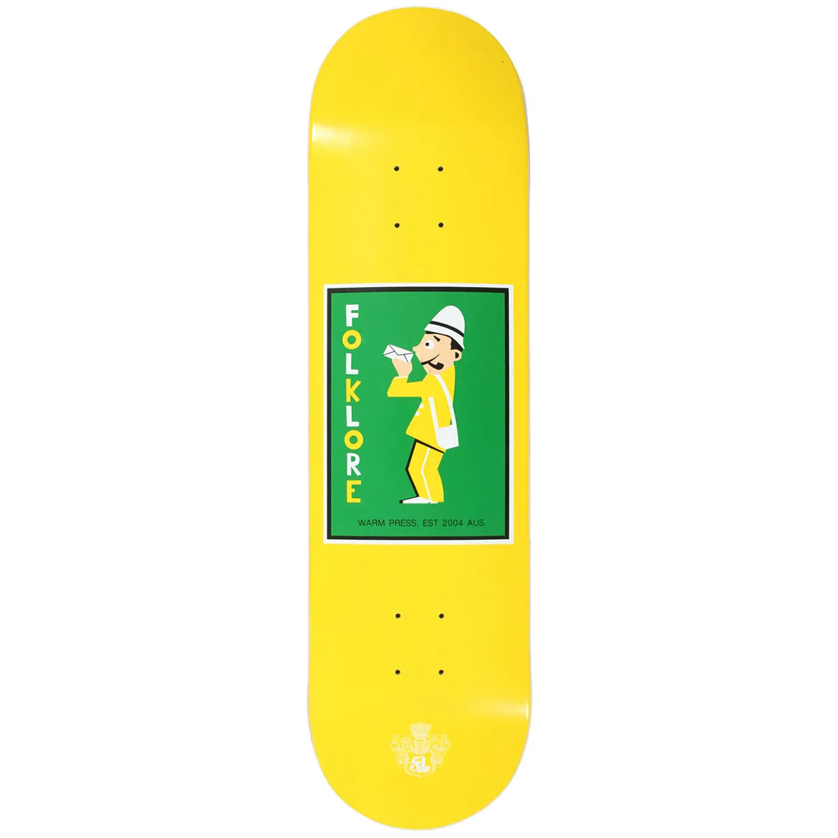 Folklore - Mail Man Yellow 8.375" Skateboard Deck