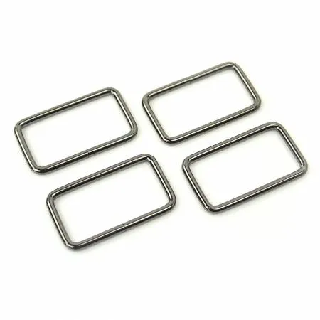 Four Rectangle Rings 1 1/2" Gunmetal --- Sallie Tomato