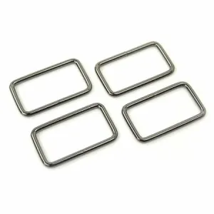 Four Rectangle Rings 1 1/2" Gunmetal --- Sallie Tomato