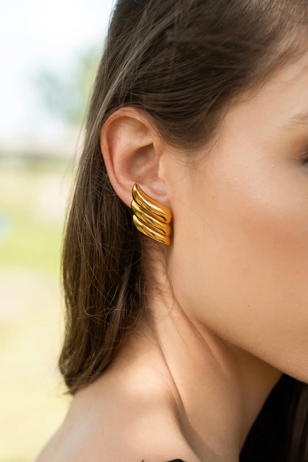 Francesca Gold Wing Earrings