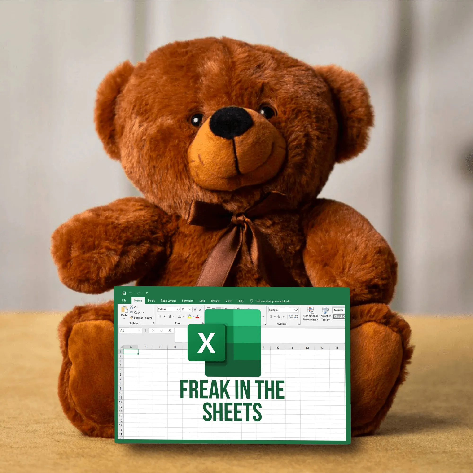 Freak In The Sheets Teddy Bear With Postcard - PRICE INCLUDES FREE SHIPPING!