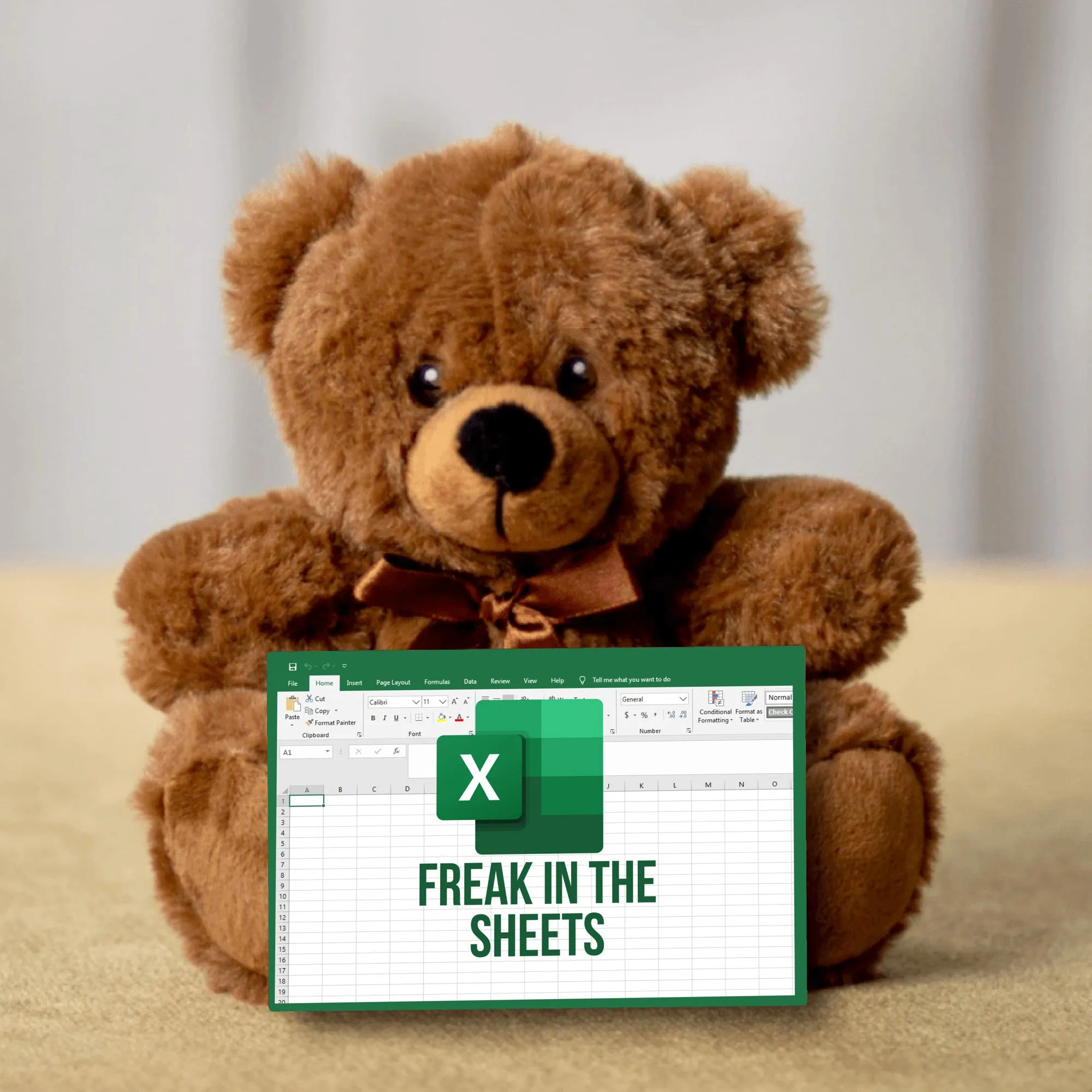 Freak In The Sheets Teddy Bear With Postcard - PRICE INCLUDES FREE SHIPPING!