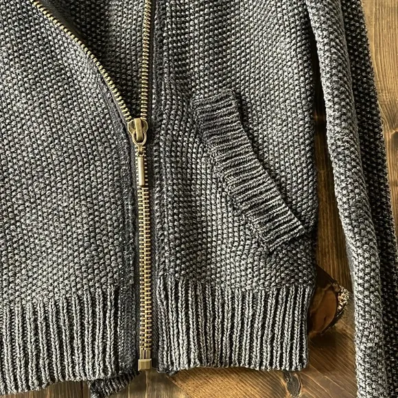 FREE PEOPLE Warm &amp; Cool Knit Moto Jacket