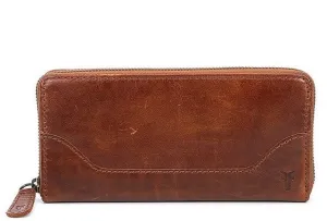 Frye Melissa Zip Wallet in Cognac