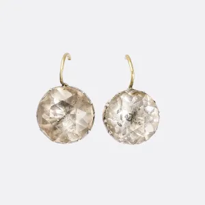 Georgian Black Dot Paste Earrings