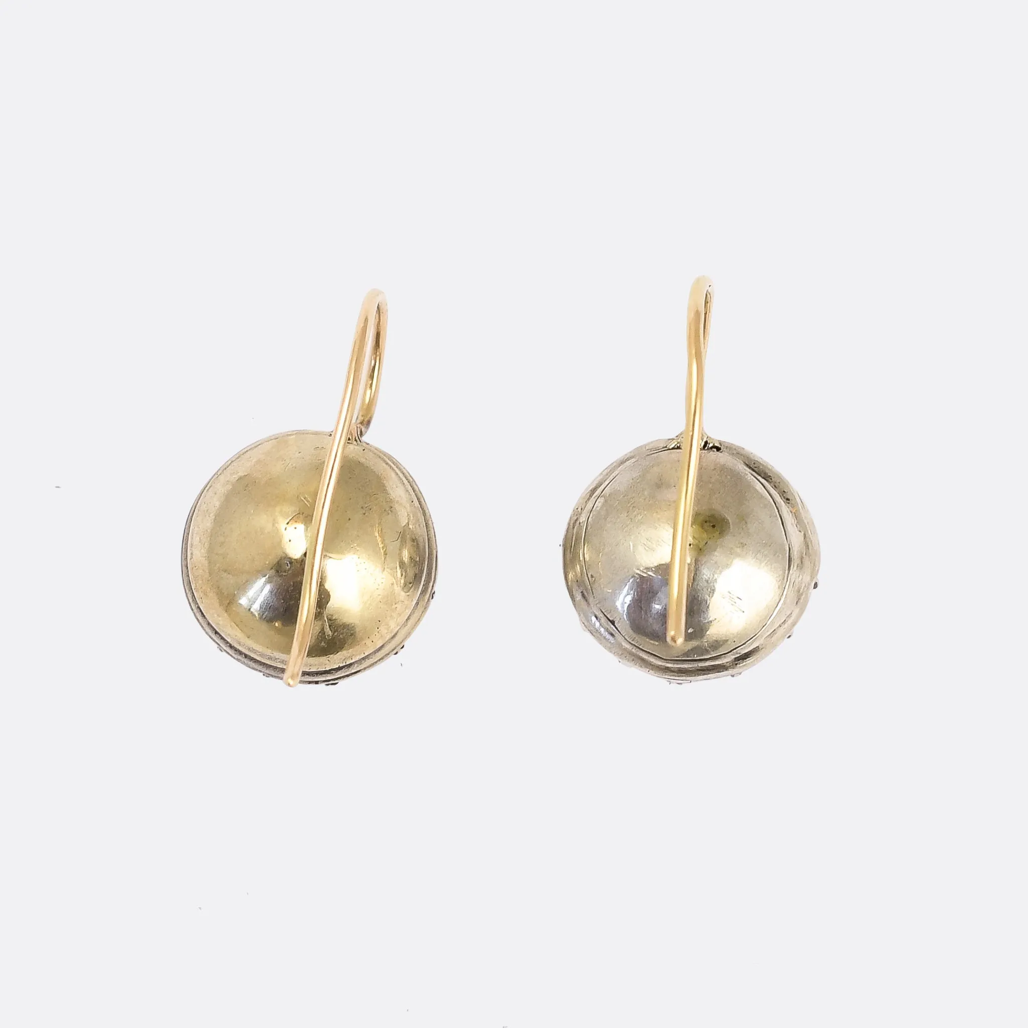 Georgian Black Dot Paste Earrings