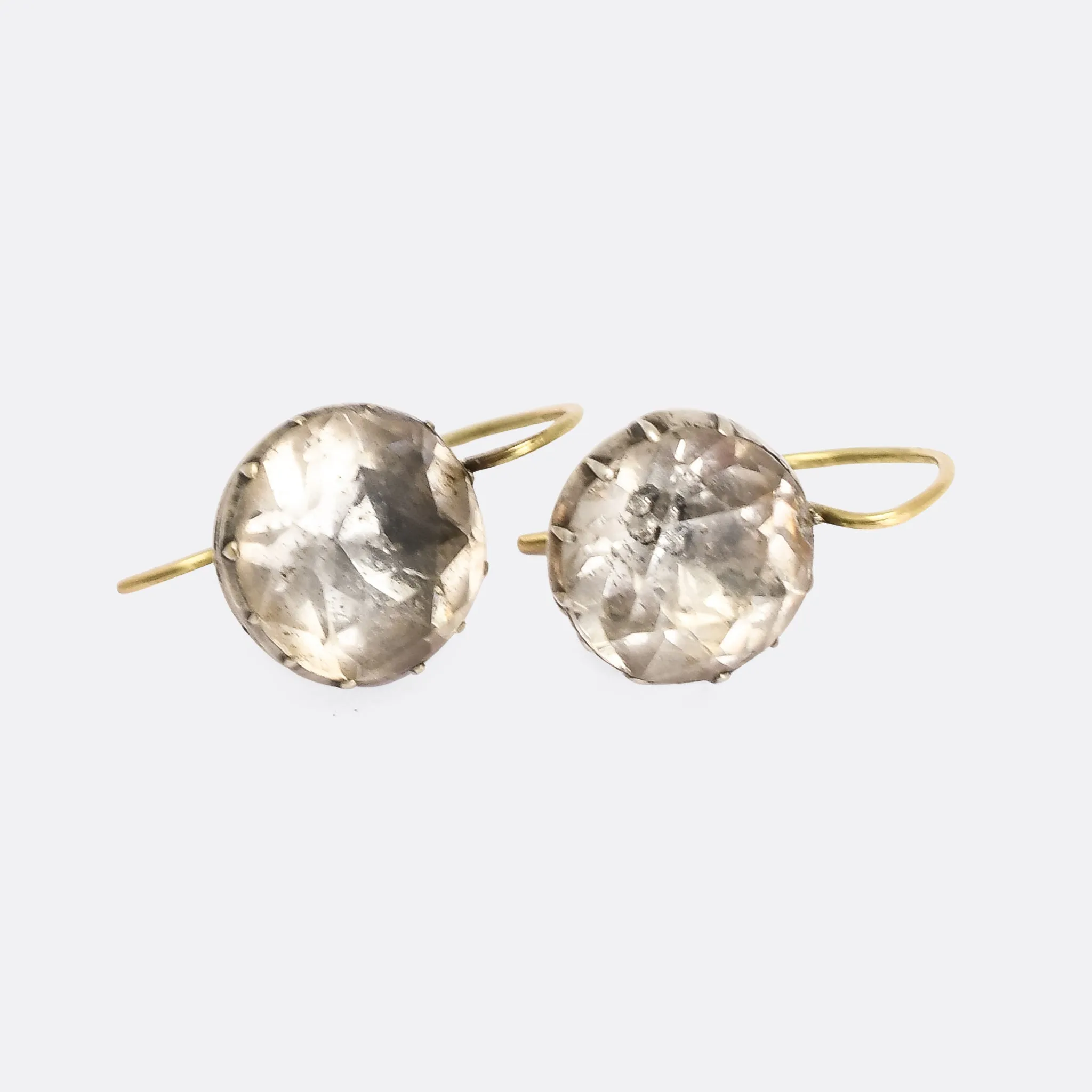 Georgian Black Dot Paste Earrings