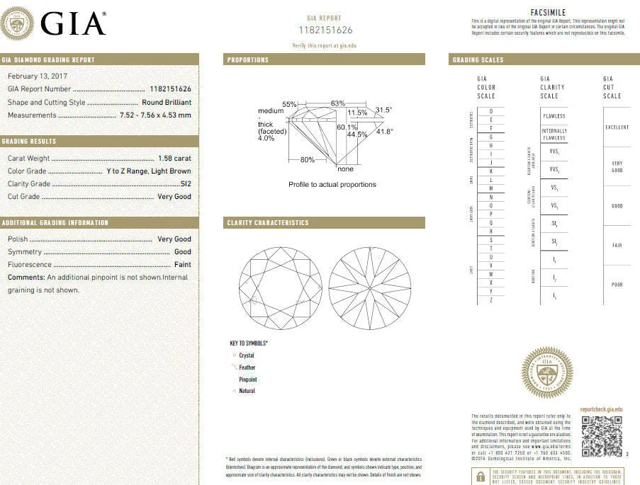GIA Certified 3.08ct. Fancy light brown round cut diamond ring 14kt