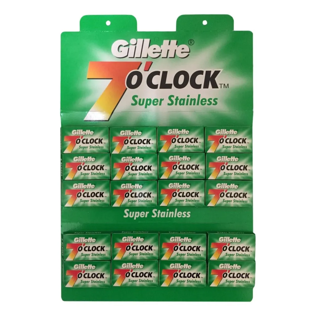 Gillette 7 O'Clock Super Stainless Safety Razor Blades (100)