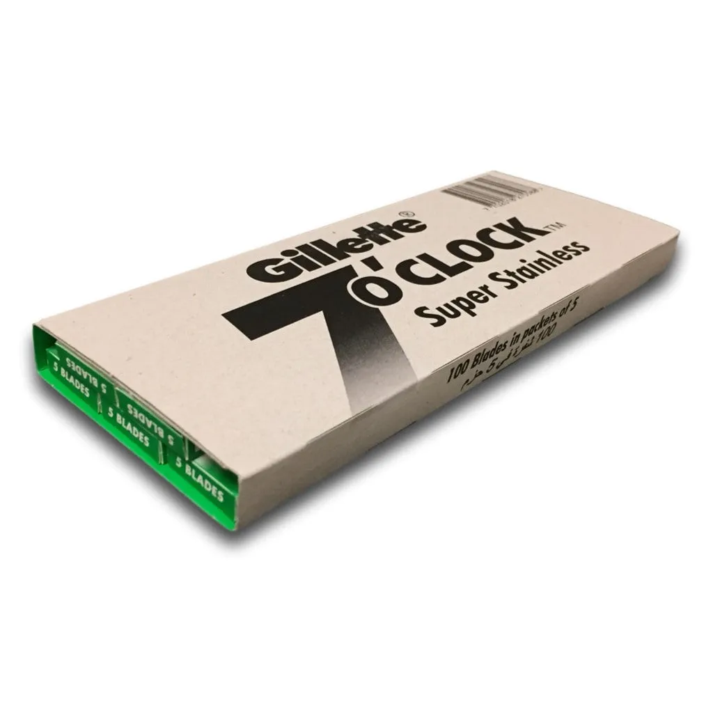 Gillette 7 O'Clock Super Stainless Safety Razor Blades (100)