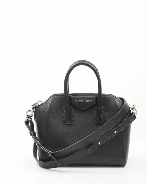 Givenchy Black Sugar Grained Leather Mini Antigona Bag