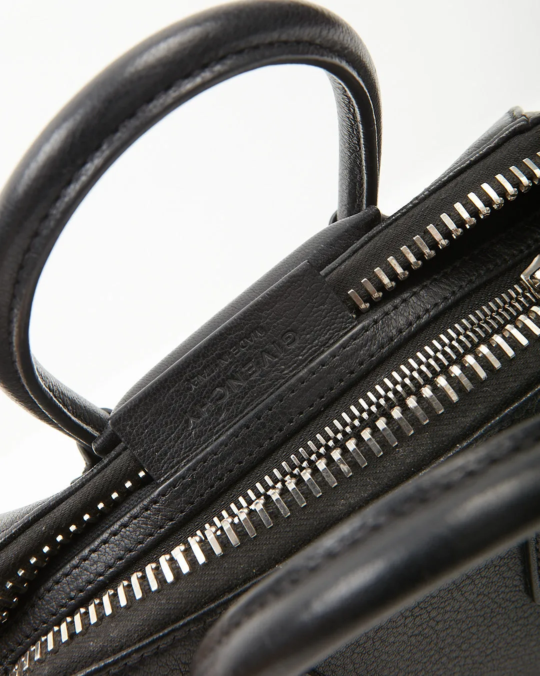 Givenchy Black Sugar Grained Leather Mini Antigona Bag
