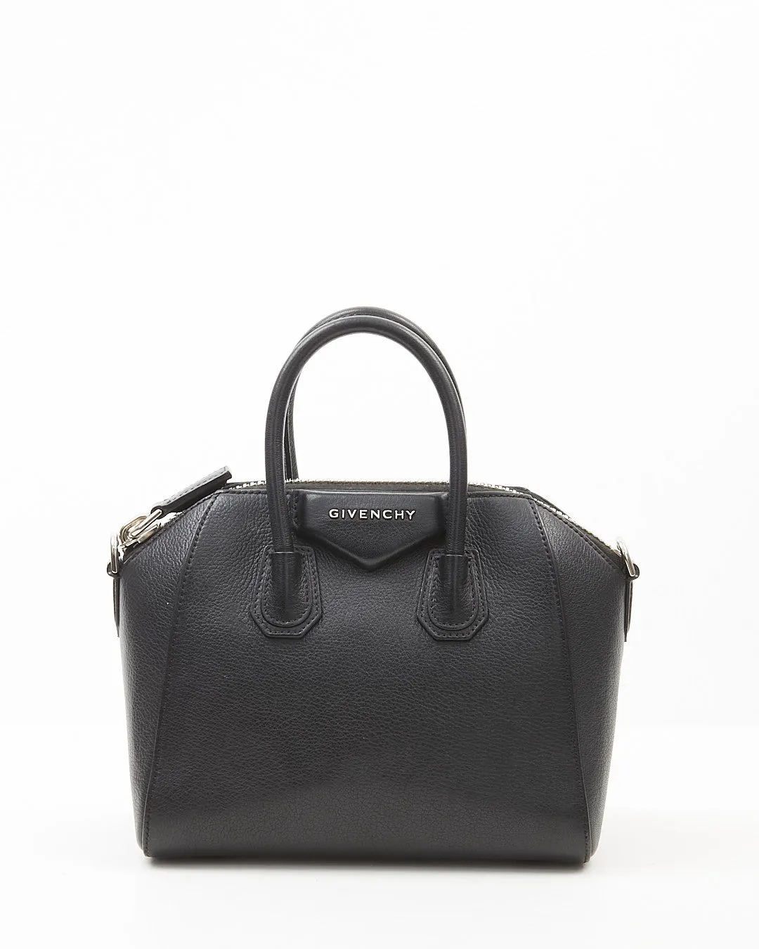 Givenchy Black Sugar Grained Leather Mini Antigona Bag