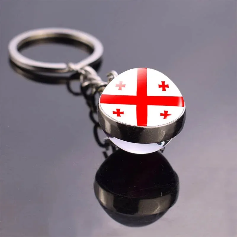 GlobePride Double-Sided Flag Keychain